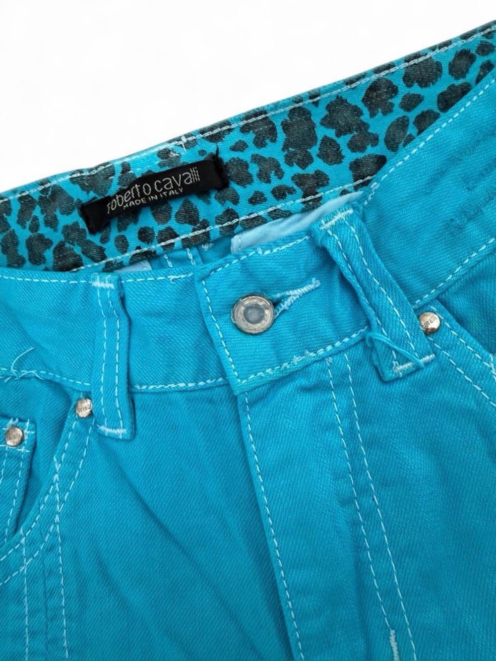 Vintage Just Cavalli Turquoise Jeans - Picture 7 of 8